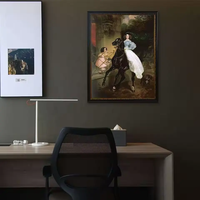 Peinture à l'huile impressionniste Karl Bryullov, représentant des femmes équestres, peinte à la main sur toile, taille personnalisée, décoration murale pour la maison, avec support en fil métallique