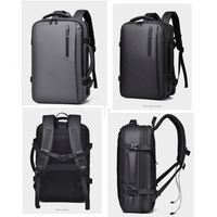 Sac à dos multifonctionnel pour ordinateur portable, imperméable, avec fermeture éclair, unisexe, pour les voyages d'affaires, avec port USB, grande capacité
