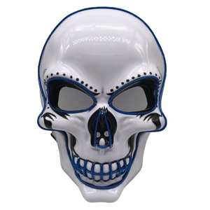 DAMAI Halloween LED Light up Scary Spooky Mask Cosplay Skeleton Party Masks Face with Light Led Masquerade Mask - Product Image 5