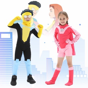 Disfraz de Superhéroe para Niños y Niñas, Traje de Cosplay para Fiestas y Actuaciones, Estilo Atom Eve Invencible, Transpirable - Product Image 1