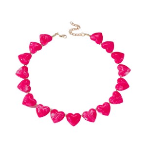 Collar con Colgante de Corazón Grande de Resina Estilo Boho para Mujer, Moda Exagerada, Regalo de San Valentín, Gargantilla Vintage para Suéter, Joyería <span class=keywords><strong>2026</strong></span> - Product Image 5