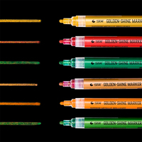 Marqueur artistique STA Super Golden Peinture acrylique Couleur métallique Marqueurs pour la peinture sur roche, pierre, métal, céramique, verre, tissu