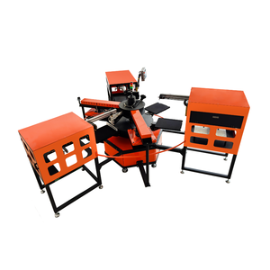 रोटरी कैरोसेल स्वचालित न्यूमेटिक हीट प्रेस मशीन 40x50 सेमी 6-स्टेशन ऑटो फेल्ड, ऑटो पुल - Product Image 3