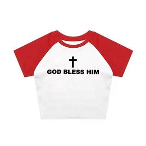 Camisetas de <span class=keywords><strong>Mujer</strong></span> con Estampado de Leopardo de Manga Corta, Boutique de Verano 2026, Ropa de Estados Unidos - Product Image 2