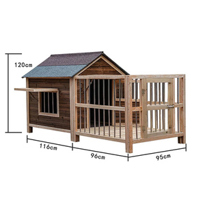 Ngoài Trời Lớn Gỗ Nhà Vật Nuôi Bằng Gỗ Con Chó Lồng Kennel Chó Sang Trọng Douse Bên Ngoài - Product Image 2