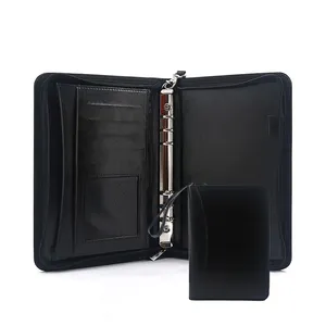Business budget binder notebook planner organizer storage bag with strap calculator 6 ring loose-leaf binder cover