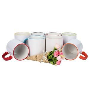 Tazas de Cerámica Personalizadas con Asa, Ecológicas, de 11 oz/350 ml, para Regalos Empresariales de Agradecimiento, con Recubrimiento para Sublimación y Transferencia de Calor, al por Mayor - Product Image 6