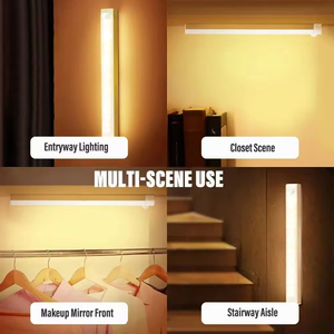 Wholesale LED Motion Sensor Light <b>Wireless</b> Night <b>Lamp</b> Type C Rechargeable for Kitchen Cabinet Staircase Backlight - Product Image 6