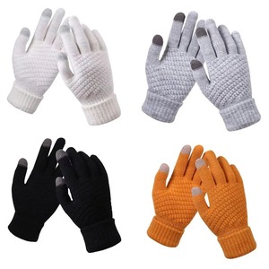 Guantes de punto cálidos de invierno para teléfono móvil Guantes de punto con pantalla táctil Guantes gruesos cálidos de invierno para exteriores para hombres y mujeres - Product Image 1