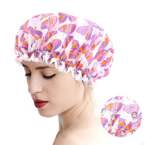 Gorro <span class=keywords><strong>de</strong></span> ducha a <span class=keywords><strong>precio</strong></span> <span class=keywords><strong>de</strong></span> fábrica para mujer con cordón elástico, accesorios <span class=keywords><strong>de</strong></span> flores impermeables, gorros <span class=keywords><strong>de</strong></span> <span class=keywords><strong>baño</strong></span> Eva - Product Image 1