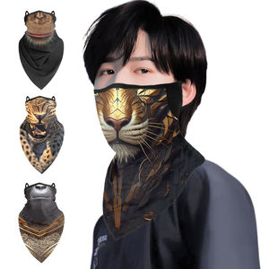 小型軽量UPF 50 + 夏屋外サンプロテクションベール3Dアニマルデザイン冷却イヤーループバンダナマスクオートバイ用 - Product Image 4