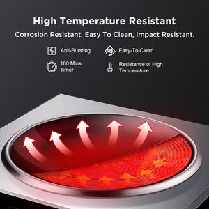 <span class=keywords><strong>Placa</strong></span> de Cocina Eléctrica de Alta Potencia de 3500w y 220v con un Solo Quemador, Control de Botones, <span class=keywords><strong>Placa</strong></span> para <span class=keywords><strong>Wok</strong></span>, para Cocina de Inducción Multifunción - Product Image 4