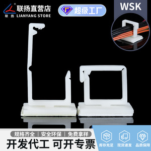 Clip adhésif pour câble Lianyang Wsk, type boucle carrée en nylon, pour fixation de faisceau de câbles - Product Image 5