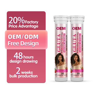 OEM Glutathion & Vitamin C White ning Brause tabletten-Haut aufhellende Glowing Supplement-Antioxidans Immun Support - Product Image 1