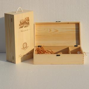 Scatola Portabottiglie Rettangolare in Legno Personalizzata Fatta a Mano per Due Bottiglie di <span class=keywords><strong>Vodka</strong></span> Whisky Caffè Tè Birra Champagne Brandy - Confezione Regalo - Product Image 4