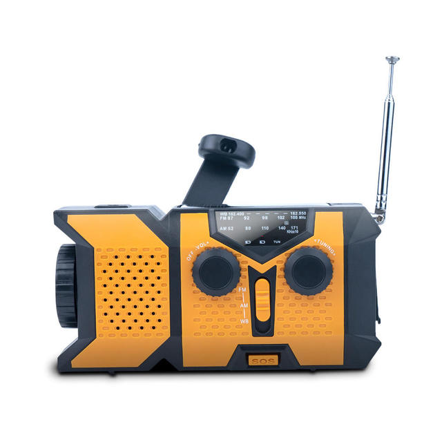 Multifunctional Emergency Radio with Digital Display, Hand-Crank Portable Radio and Power Bank, Iron Man Design for Outdoor
