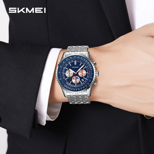 Đồng hồ đeo tay nam Skmei 9348 tự động hiển thị ngày, kim dạ quang, dây thép, thời trang, chống nước, máy quartz. - Product Image 5