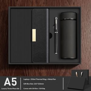 Promotional <b>Unique</b> Corporate Gift Set PU Leather Embossed Logo Printed Notebook Water Bottle Gift Box for Executives - Product Image 3