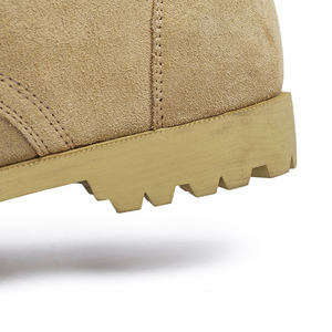 Botas Desérticas Beige HBT08 Resistentes al Aceite para Hombre, Zapatos Tácticos de Cuero de Gamuza Caqui para Entrenamiento, Servicio y Campamento en el Desierto - Product Image 5