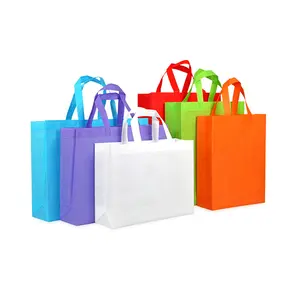 Saco de presente de alta qualidade, venda quente, saco de presente promocional personalizado, impressão de logotipo, reciclado, sacola de mercearia, bolsa não tecido