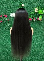 ISWEET Perruque Lace Front HD 13x6 sans colle, 30-32 pouces, Cheveux vierges vietnamiens, Cuticules alignées, Pré-épilée, Longue perruque noire pour femme