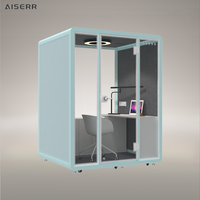 Cabine insonorisée moderne de haute qualité avec structure en alliage d'aluminium, mobile et portable, pour usage professionnel, taille personnalisable