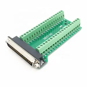 DB37-G2ส่วนหัวชาย DB37 D-SUB รีเลย์อะแดปเตอร์บล็อกเทอร์มินัล PCB Breakout Board 37pin Terminal Board