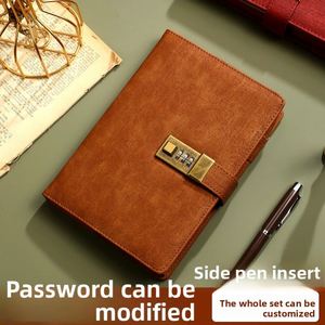 Carnet de codes vintage avec serrure, bloc-notes épaissi A5, journal créatif pour étudiant, papeterie cadeau - Product Image 5