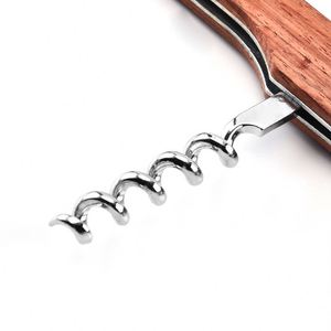 Custom Logo Engraved Metal, Wood Corkscrew <b>Wine</b> Bottle Opener Turning Handle <b>Wine</b> Laser Blank Wooden Corkscrew for Weeding/ - Product Image 5