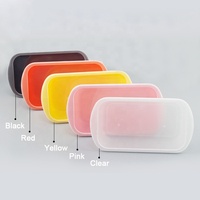 Boîte alimentaire micro-ondable et réutilisable, 500 ml, 750 ml, 1000 ml, colorée, carrée, en plastique, préparation de repas, 10 pièces