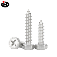 Offre Spéciale JINGHONG GB5285 vis à tête hexagonale autotaraudeuse en acier inoxydable vis auto-perceuses hexagonales pour plastique titane