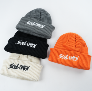Gorro de invierno cálido con puños acrílicos de alta calidad, gorro de punto grueso y pesado, gorros con logotipo bordado personalizado - Product Image 2