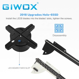 Giwox mới nhất 3d holographic màn hình máy chiếu màn hình video tường 65SD 720P bốn lưỡi Wifi APP điều khiển 3d ba chiều hd máy chiếu - Product Image 4