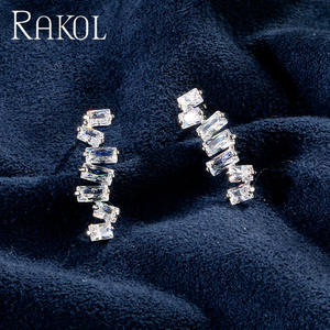 Rakol EP2023ต่างหูเครื่องประดับเพทายเรียบง่าย - Product Image 2