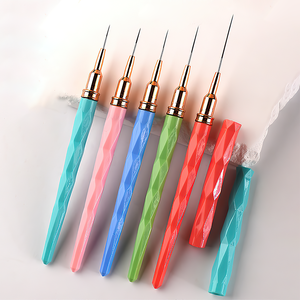 Nouveau style – Stylo portable en plastique pour nail art, <span class=keywords><strong>dessin</strong></span> <span class=keywords><strong>de</strong></span> lignes, lot <span class=keywords><strong>de</strong></span> 5 couleurs macaron pour la peinture - Product Image 1