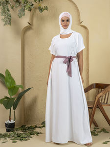 Vêtements pour femmes, best-sellers, Abaya brodée, Hijab, robe musulmane, kimono, Eid, manches longues, ample, ensemble Abaya arabe de Dubaï - Product Image 3