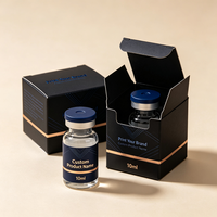 Étiquettes autocollantes personnalisées en vinyle pour flacons de peptides liquides imperméables de 3 ml, 5 ml, 10 ml, avec logo, pour emballage en boîte