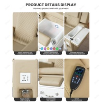 Chaise de manucure multifonction de luxe pour salon de beauté, avec bain de pieds, inclinable, réglable, massage électrique, chaise de pédicure