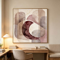 Peinture abstraite à l'aquarelle dorée sur toile encadrée, faite à la main, contemporaine, texturée, moderne, grande taille, décoration murale pour salon