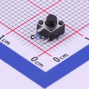 TS-1091B-A2B3-D2 Tactile Switch Through hole Component THT Switch Single Pole Single Throw Round Button 2.5N Right Angle Insert - Product Image 1