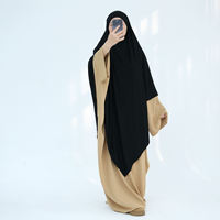 Vente en gros Nouvelle Abaya Khimar Vêtement Musulman Traditionnel Maxi Khimar Une Couche Extensible Doux Modal Grand Foulard Hijab Robe Khimar