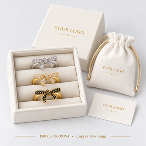 Anello con Fiocco per Donne, Elegante e Carino con Pietre Scintillanti, per Uso Quotidiano, Ufficio, Feste, Matrimoni, Appuntamenti, Regalo per Lei - Product Image 6