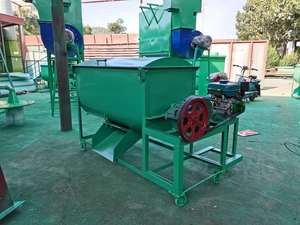 Động cơ diesel 5HP Công suất 800-1000 kg/giờ Máy trộn thức ăn gia cầm máy trộn thức ăn chăn nuôi máy trộn thức ăn ngang HJ-G005 trộn - Product Image 2