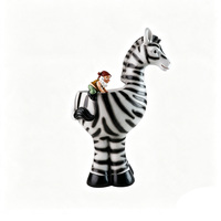 Pot Bunga Resin Bentuk Zebra, Ornamen Gnome, Hiasan Abstrak Berbentuk Hewan, Lukisan Tangan, Pot Bunga Modis untuk Taman, Halaman, dan Patio