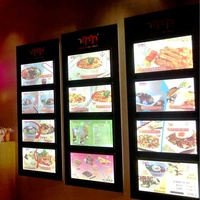Cadre de panneau d'affichage LED numérique pour menu de restauration rapide, café et restaurant extérieur, avec éclairage électrique à changement rapide, pour drive-thru