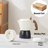 Caffettiera Moka a Doppia Valvola di 6a Generazione, Portatile per Uso Esterno, Compatta per Casa, Ottagonale Classica in Alluminio