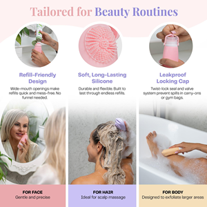 Mini Portable Silicone Travel Shampoo <b>Squeeze</b> <b>Bottle</b> Dispenser, Silicone Travel <b>Bottle</b> Set,travel Shampoo Kits Silicone - Product Image 4