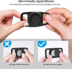 Étui pour Apple <span class=keywords><strong>AirTag</strong></span>, Housse de protection en silicone étanche pour collier d'animal de compagnie, support de suivi anti-perte pour <span class=keywords><strong>AirTag</strong></span> 2 - Product Image 4