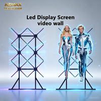 Ventilateur de projection holographique 3D AZMAX, écran LED transparent pour affichage numérique virtuel d'humains en intérieur, équipement holographique sans fil