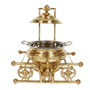 Chất lượng hàng đầu nóng bán Brass chafing món ăn Vòng thực phẩm ấm hơn món ăn thương mại thực phẩm hâm nóng và tự chọn ấm hơn cho phục vụ - Product Image 1